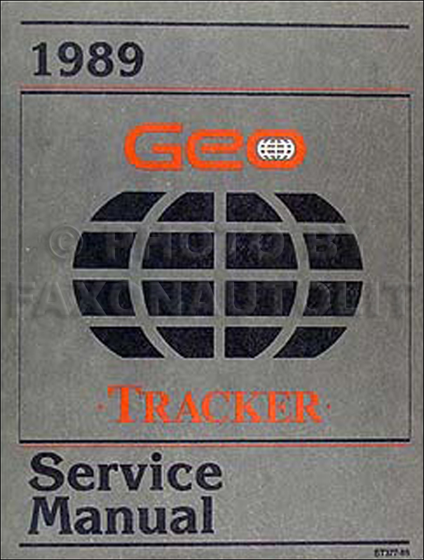 1989 Geo Tracker Repair Manual Original 