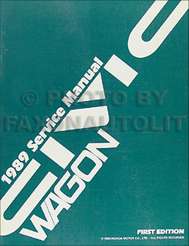 1989 Honda Civic Wagon Repair Manual Original 
