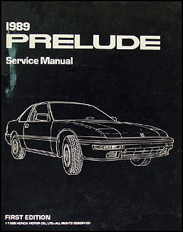 1989 Honda Prelude Repair Manual Original 