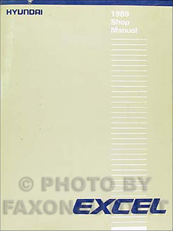 1989 Hyundai Excel Repair Manual Original 