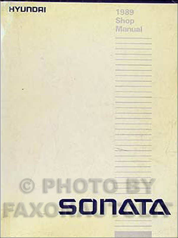1989 Hyundai Sonata 4 cylinder Shop Manual Original