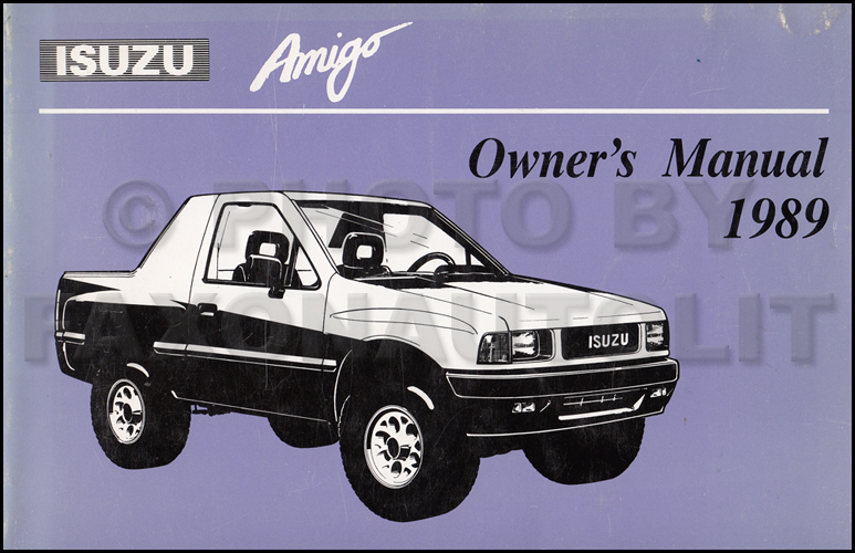 1989 Isuzu Amigo Owner's Manual Original