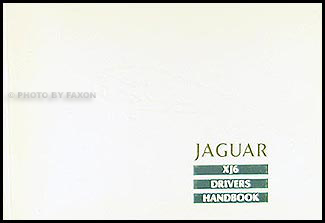 1989 Jaguar XJ6 Owner's Manual Original