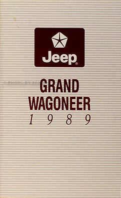 1989 Jeep Grand Wagoneer Owner's Manual Original