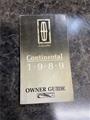 1989 Lincoln Continental Owner's Manual Original