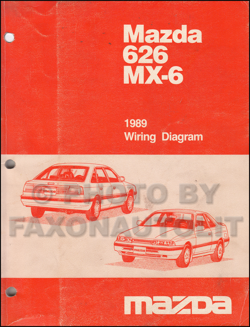 1989 Mazda 626 and MX-6 Wiring Diagram Manual Original