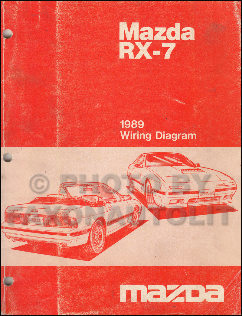1989 Mazda RX-7 Wiring Diagram Manual Original RX7