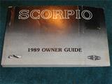 1989 Mercury Merkur Scorpio Owner's Manual Original