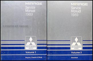 1989 Mitsubishi Mirage Repair Manual Set Original