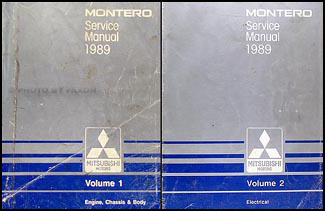1989 Mitsubishi Montero Repair Manual Set Original