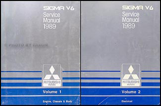 1989 Mitsubishi Sigma V6 Repair Manual Set Original