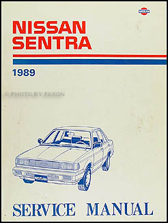 1989 Nissan Sentra Repair Manual Original