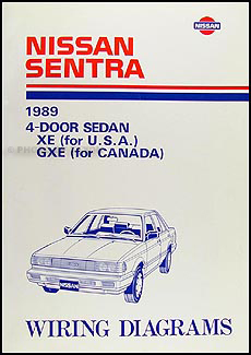 1989 Nissan Sentra Wiring Diagram Manual Original 