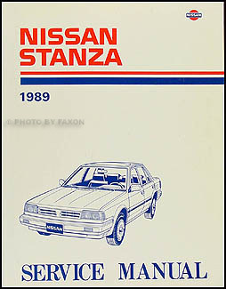 1989 Nissan Stanza Repair Manual Original 