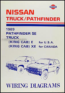 1989 Nissan Truck and Pathfinder Wiring Diagram Manual Original 