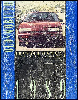 1989 Oldsmobile Cutlass Calais Shop Manual Original 