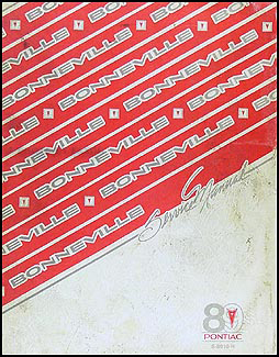 1989 Pontiac Bonneville Repair Manual Original 