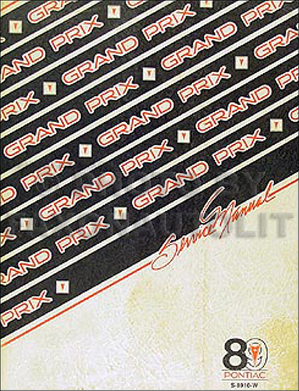 1989 Pontiac Grand Prix Repair Manual Original 