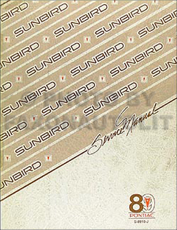 1989 Pontiac Sunbird Repair Manual Original 