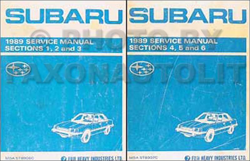 1989 Subaru DL & GL Repair Manual Set Original 