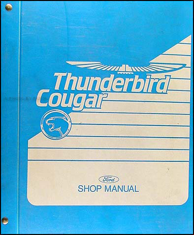 1989 Ford Thunderbird and Mercury Cougar Shop Manual Original