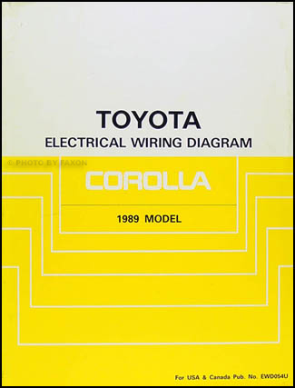 1989 Toyota Corolla Wiring Diagram Manual Original 