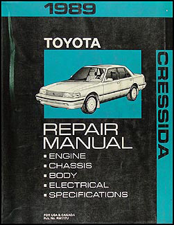 1989 Toyota Cressida Repair Manual Original 
