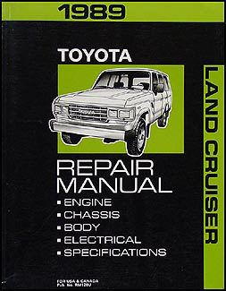 1989 Toyota Land Cruiser Repair Manual Original 