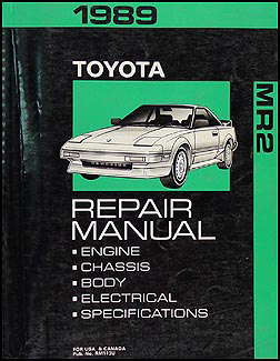 1989 Toyota MR2 Repair Manual Original 
