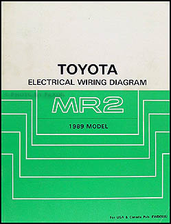 1989 Toyota MR2 Wiring Diagram Manual Original