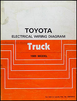1989 Toyota Pickup Truck Wiring Diagram Manual Original