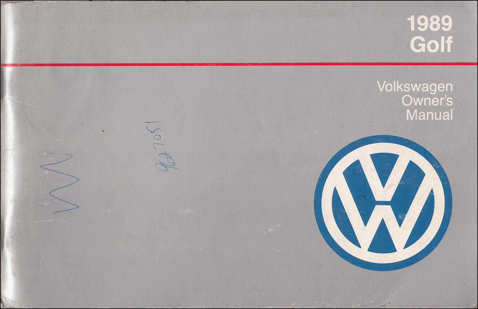 1989 Volkswagen Golf Owner's Manual Original
