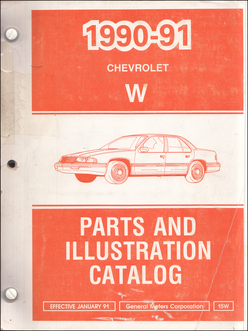 1990-1991 Chevrolet Lumina Car Parts Book Original