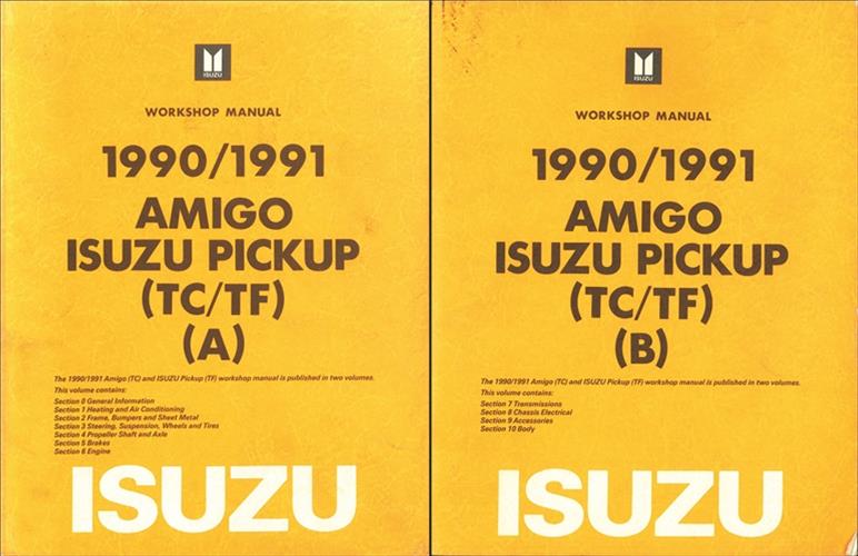 1990 Isuzu Amigo & Pickup Repair Manual Original