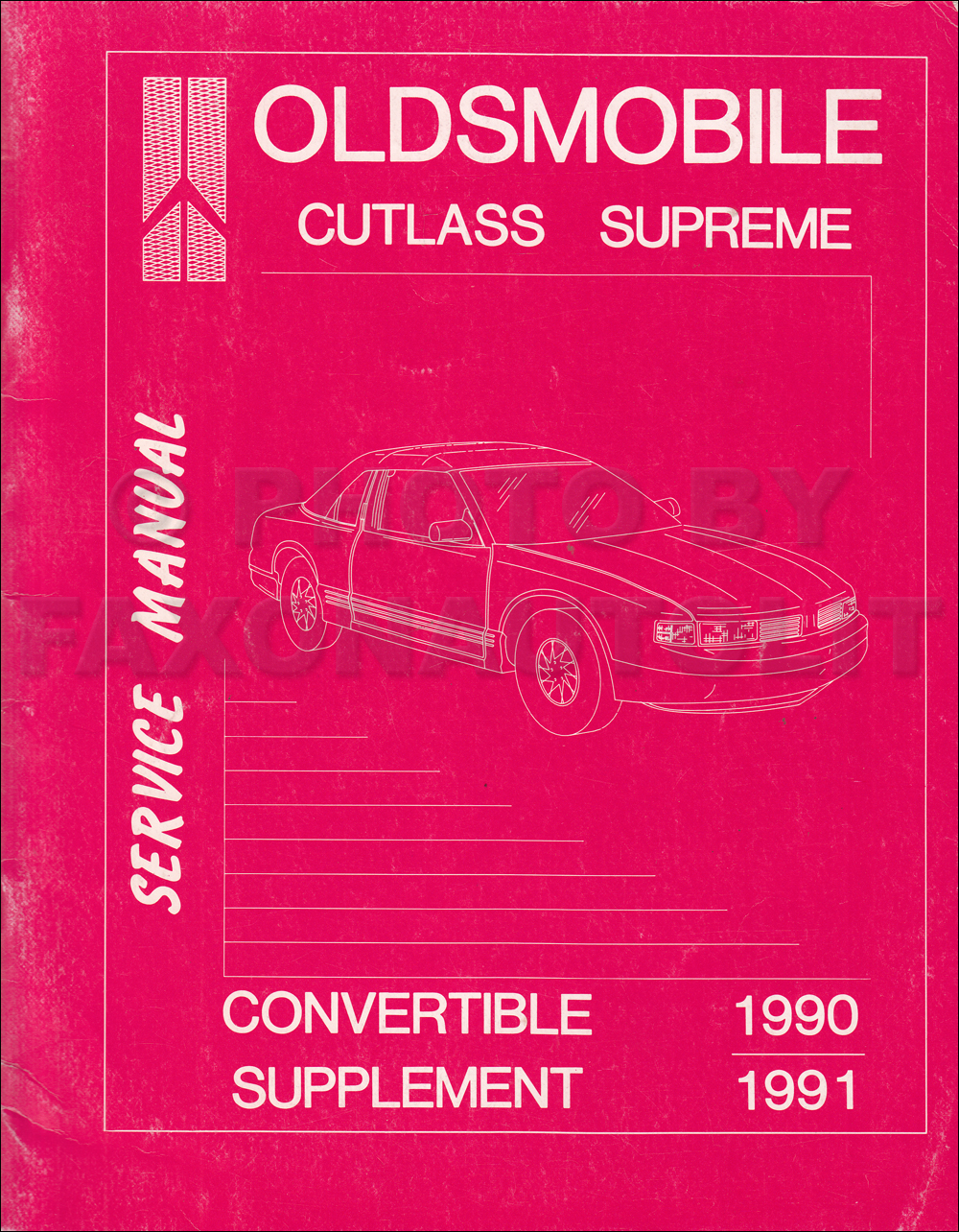 1982 Buick Riviera Convertible Top Shop Manual Original Supplement 