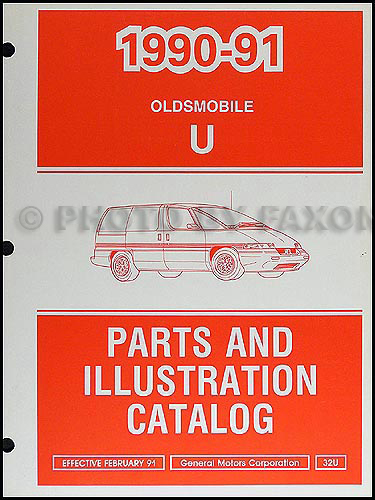 1990-91 Oldsmobile Silhouette Parts Book Original
