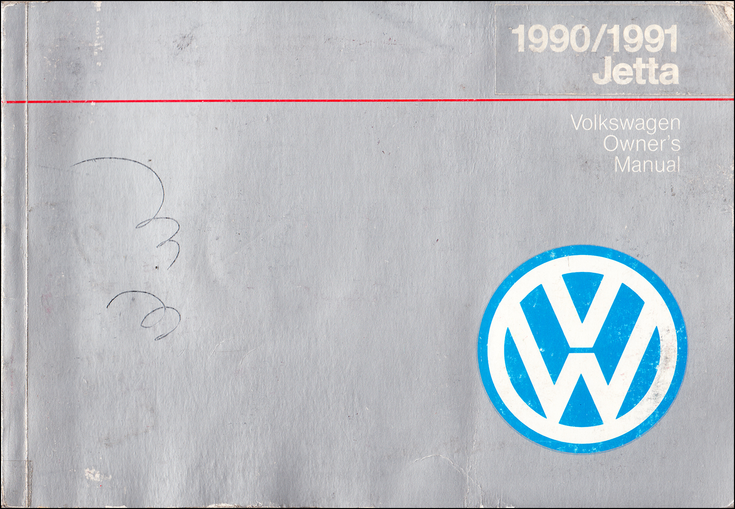 1990-1991 Volkswagen Jetta Owner's Manual Original