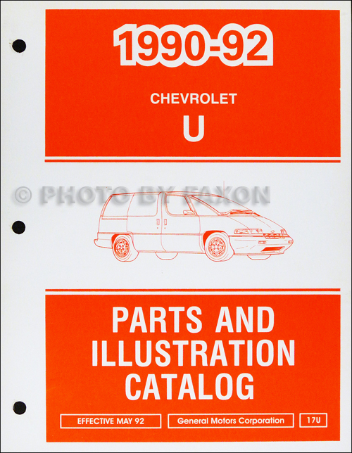 1990-1992 Chevrolet Lumina APV Parts Book Original