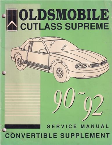 1982 Buick Riviera Convertible Top Shop Manual Original Supplement 