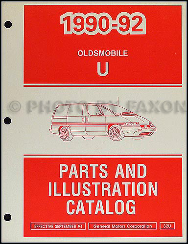 1990-1992 Oldsmobile Silhouette Parts Book Original