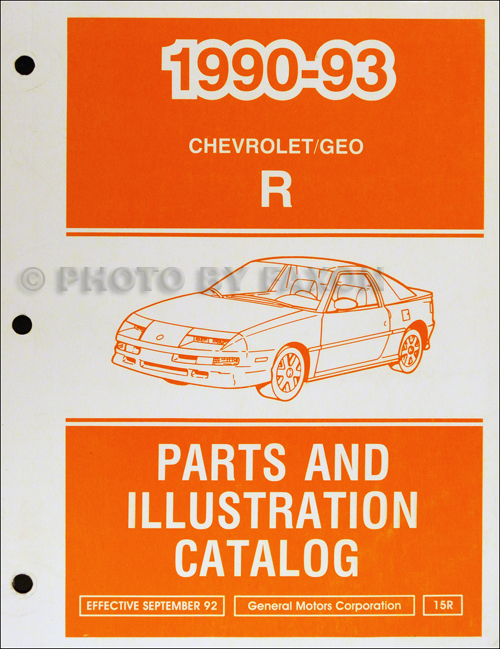 1990-1993 Geo Storm Parts Book Original