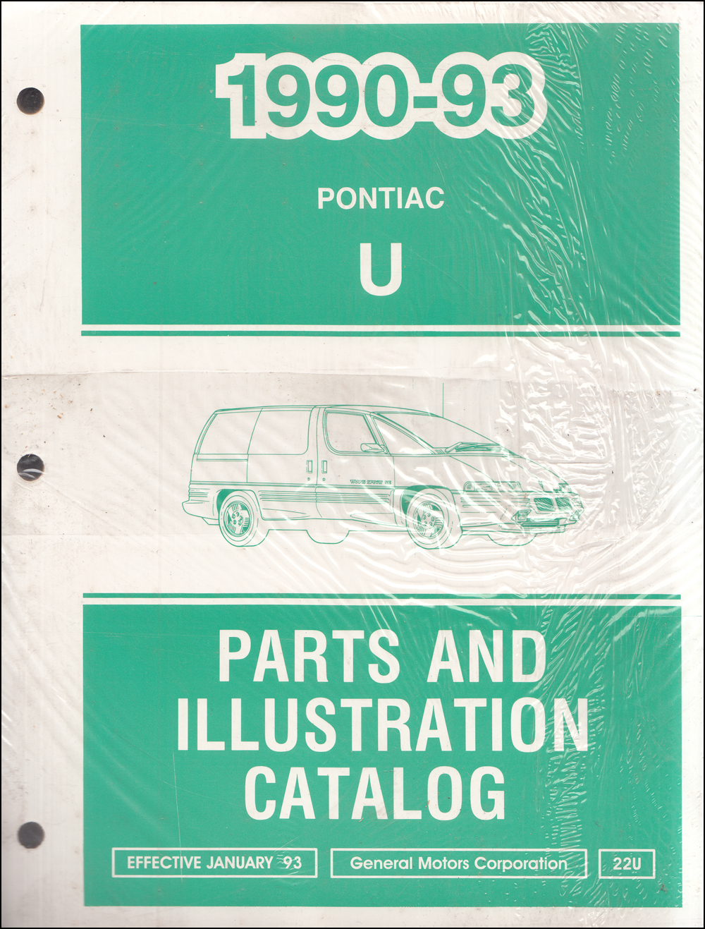 1990-1993 Pontiac Trans Sport Parts Book Original