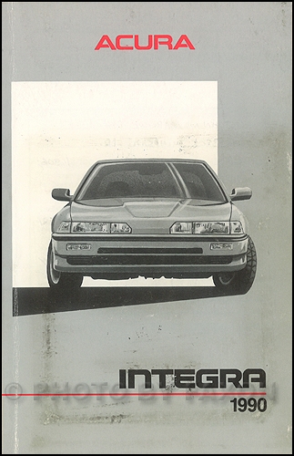 1990 Acura Integra 4 Door Owners Manual Original