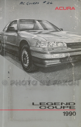 1990 Acura Legend Coupe Owners Manual Original