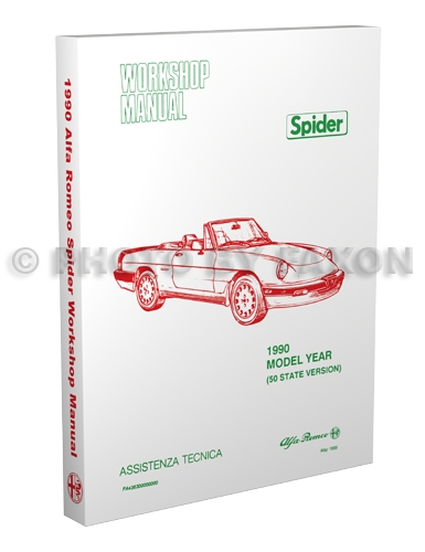 1990 Alfa Romeo Spider Repair Shop Manual Graduate Veloce Quadrifoglio