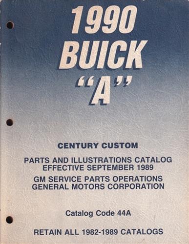 1990 Buick Century Parts Book Original