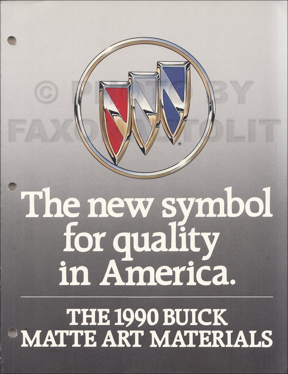 1990 Buick Dealer Ad Slick Book Original