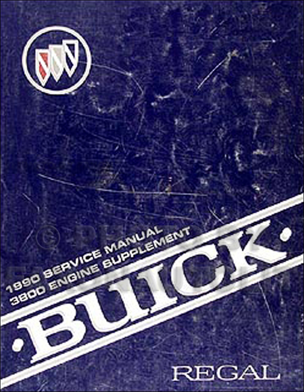 1990 Buick Regal 3800 Engine Shop Manual Original Supplement 