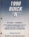 1990 Buick Skylark Parts Book Original