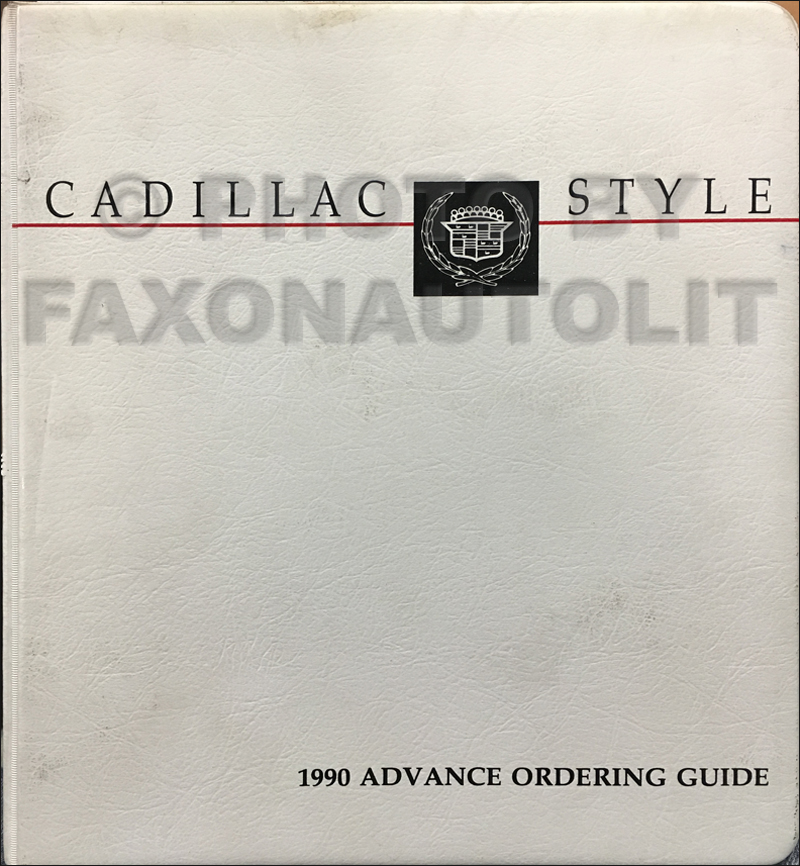 1990 Cadillac Advance Ordering Guige Original Dealer Album